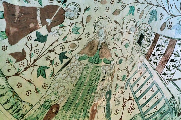 Beautiful frescoes in Täby church