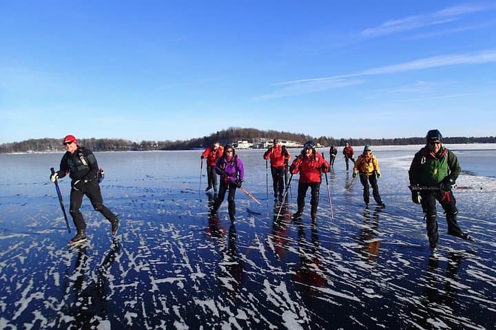 Ice skating in the Stockholm Archipelago