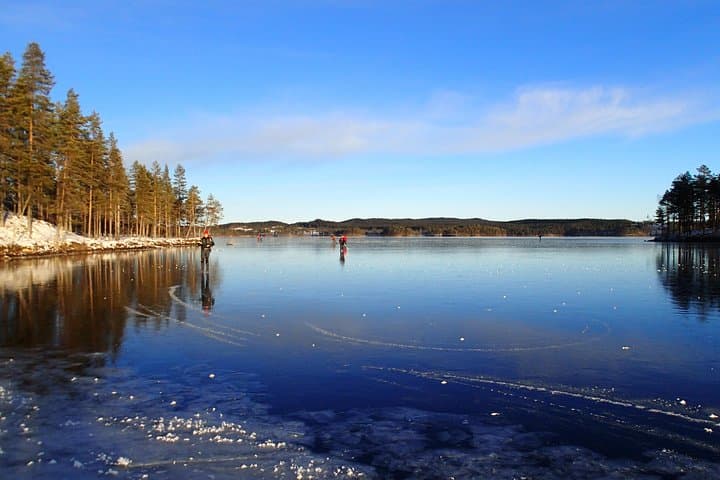 Ice skating in the Stockholm Archipelago