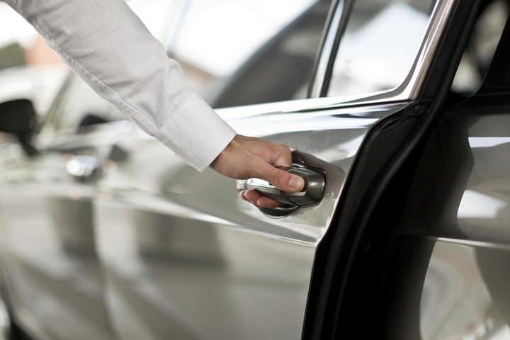 Full day luxury car with driver at disposal in Stockholm