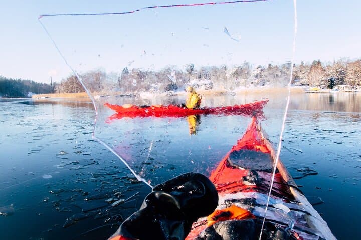 Winter kayaking Stockholm Archipelago