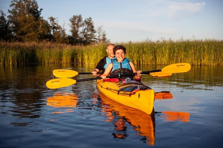 Idyllic sunset kayak tour in Stockholm Archipelago