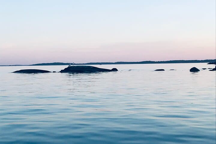 Quiet Sunset Kayaking in Stockholm Archipelago