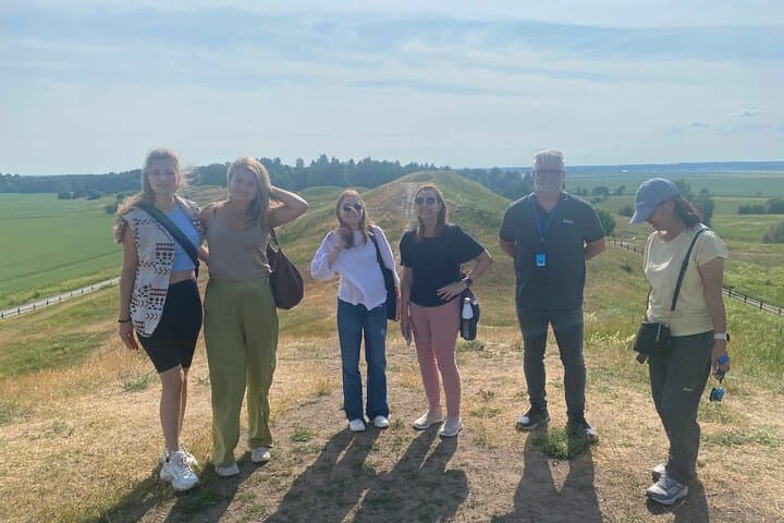 On top of the mounds with a remarkable view
