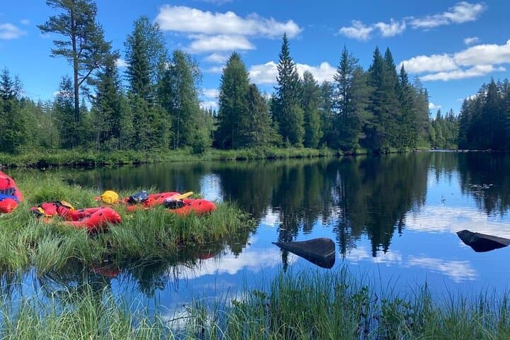Family Packraft tour in Sälen
