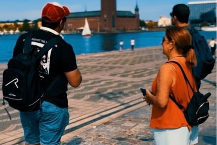 Views of Stockholm City Hall from the tour route.