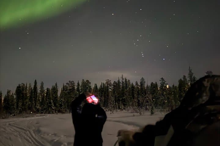 Northern Lights Chase with open fire Dinner in Kiruna