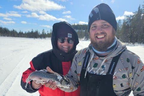 Snowmobile and Ice Fishing Experience