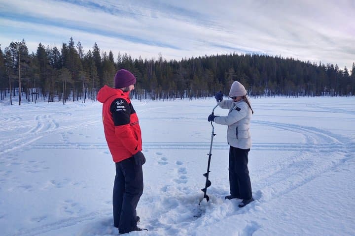 Snowmobile and Ice Fishing Experience